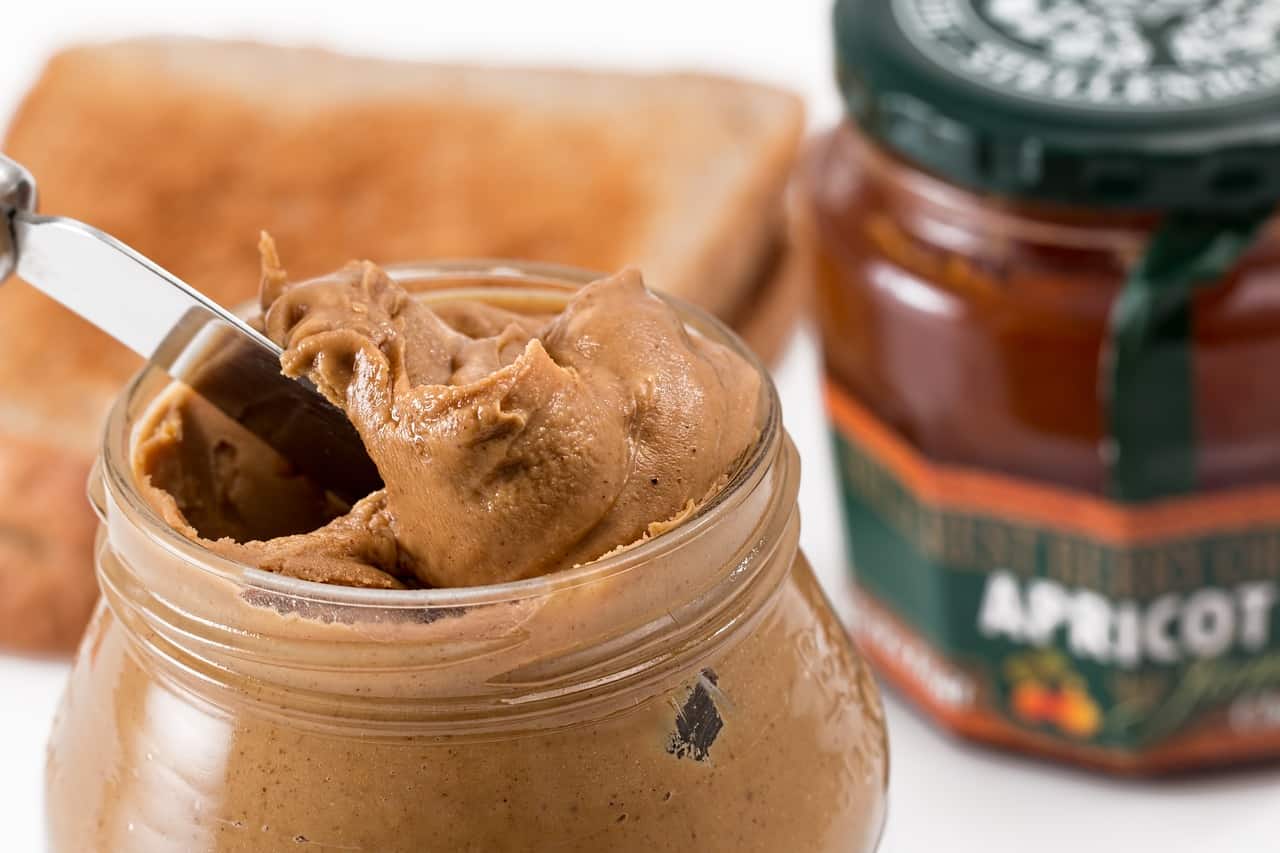 A jar of peanut butter. can rabbits eat peanut butter