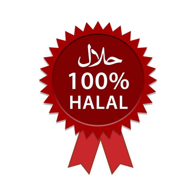 Logo of halal certified meat.
