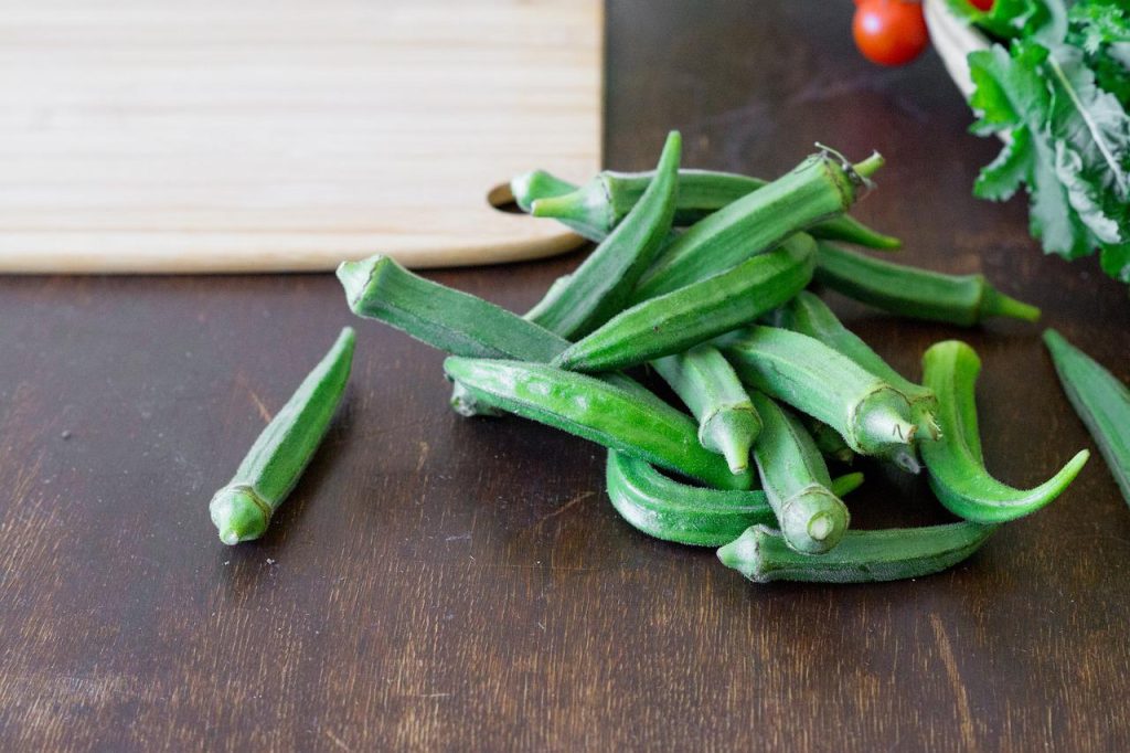 a bunch of okra on a table